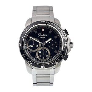 Glashutte Original Sport Steel Black Dial 42mm Automatic Mens 39-31-43-03-14